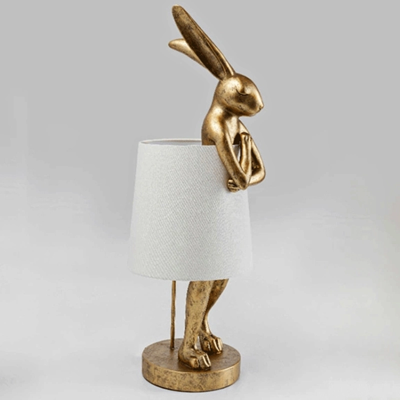 Nordic Apron Rabbit Rabbit Bedroom Study Restaurant Art Decorative Stand Animal Lamp