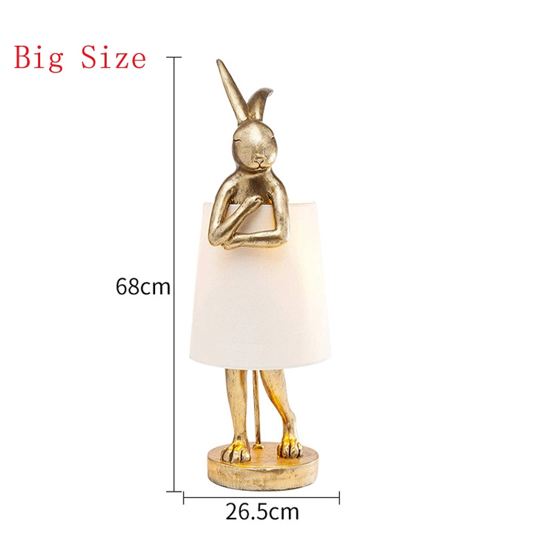 Nordic Apron Rabbit Rabbit Bedroom Study Restaurant Art Decorative Stand Animal Lamp