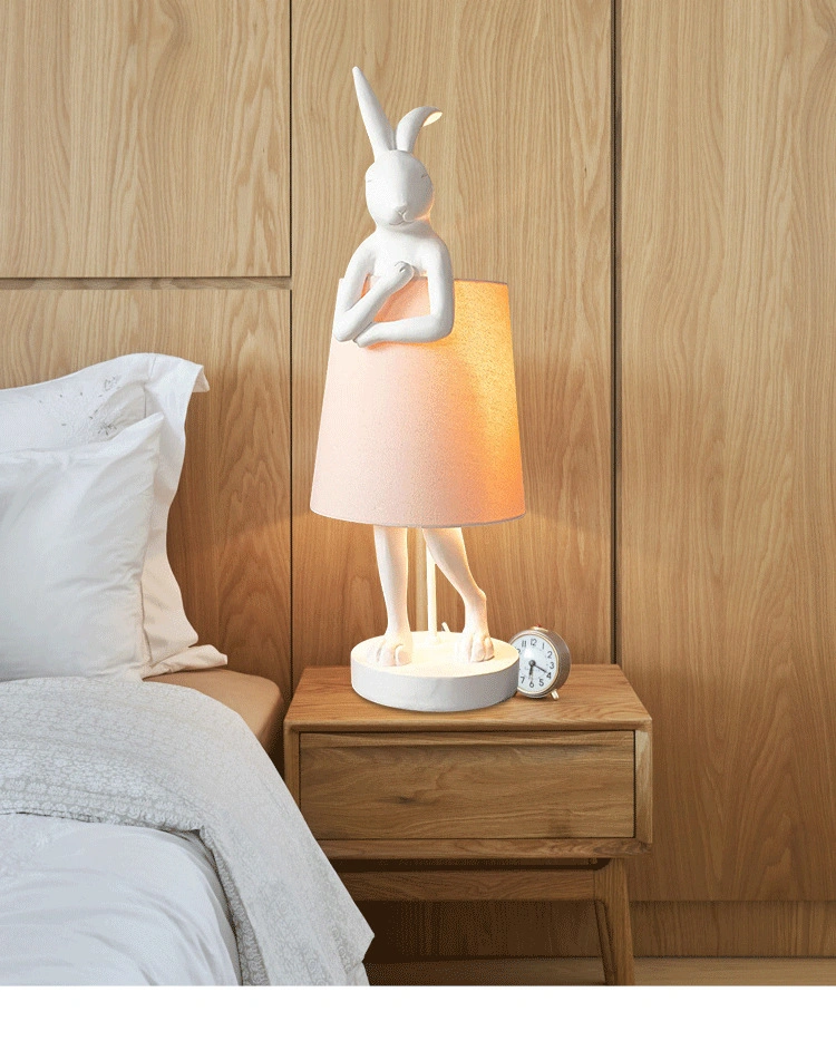 Nordic Zhongshan Indoor Children&prime;s Room Apron Rabbit Lamp Animal Lamp.