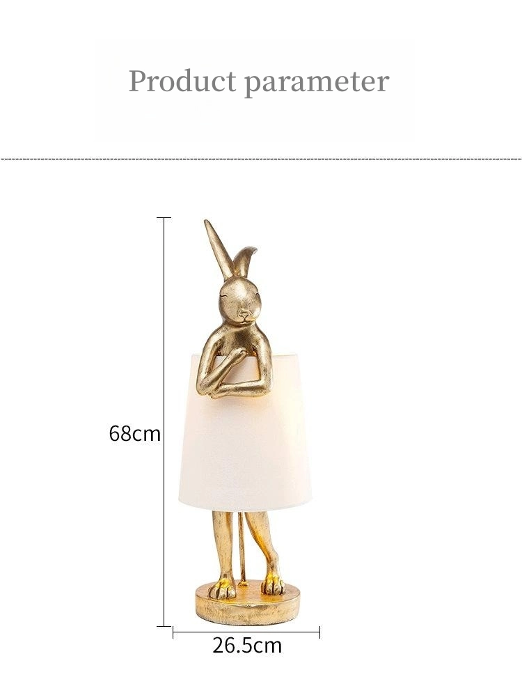 Nordic Zhongshan Indoor Children&prime;s Room Apron Rabbit Lamp Animal Lamp.