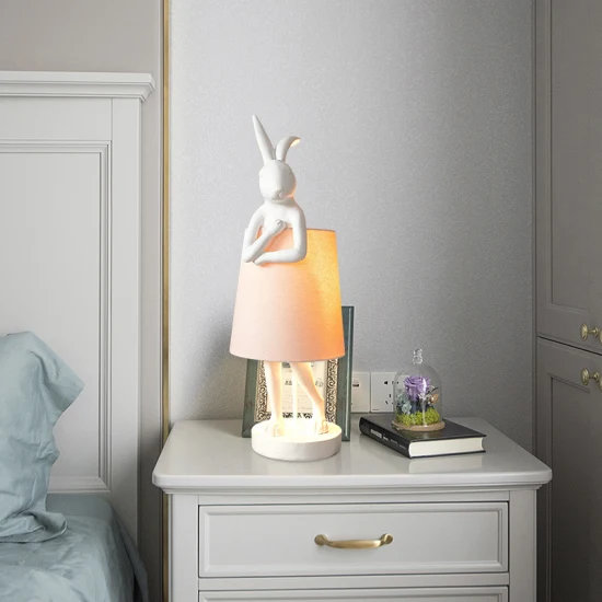 Nordic Zhongshan Indoor Children′s Room Apron Rabbit Lamp Animal Lamp.